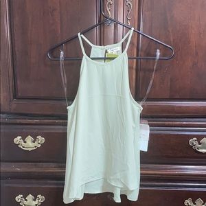 Light olive tank blouse